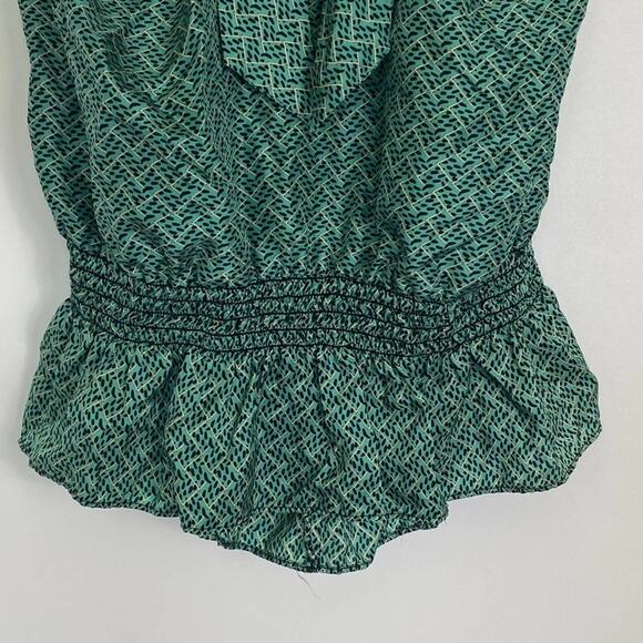 Nanette Lepore Green Silk Scarob Dot Halter Blouse Cami Tank Top NWT - Picture 4 of 14